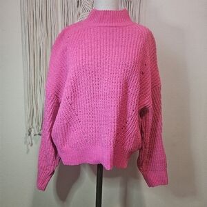 Freshman 1996 Pink Chunky knit sweater L